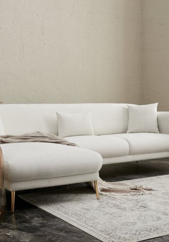 NORDVRK Simena Left - Kremfarget Hjrnesofa