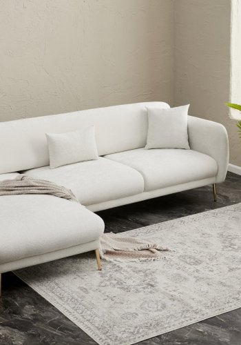 NORDVRK Simena Left - Kremfarget Hjrnesofa