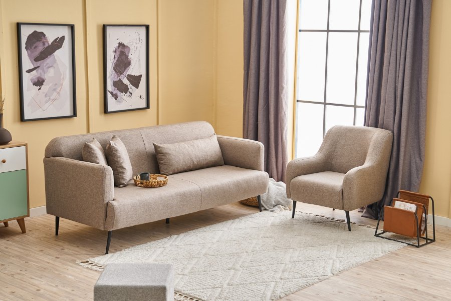 NORDVRK Revos - Brun 3-seters sofa