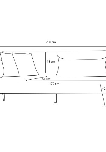 NORDVRK Revos - Brun 3-seters sofa