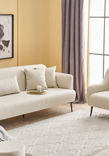 NORDVRK Revos - Kremfarget 3-seters sofa