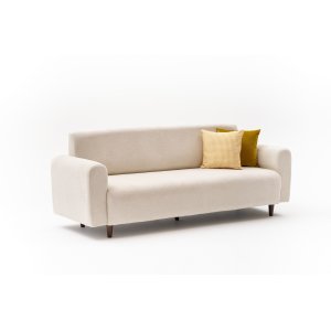 NORDVÄRK Noya 3 pers. sofa - creme chenille polyester