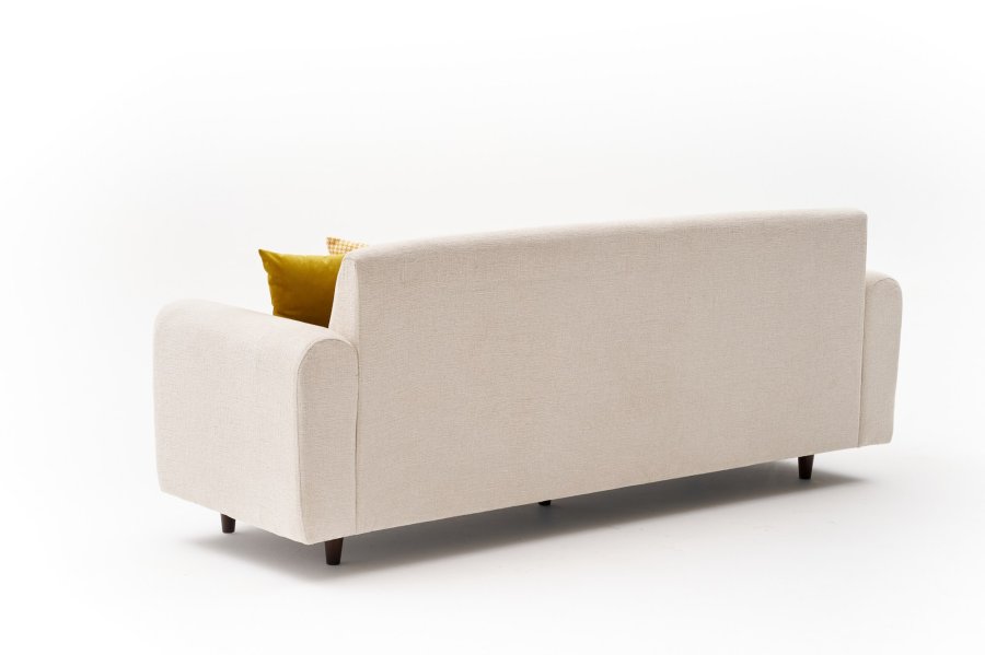 NORDVRK Noya Chenille - Kremfarget 3-seters sofa