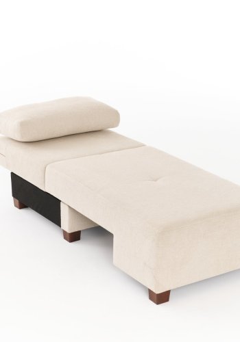 NORDVÄRK Perenna Chenille - Kremfarget 3-seters sovesofa