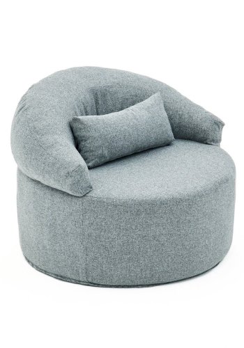 NORDVRK Pitta lnestol, m. armln og pude - gr polyester