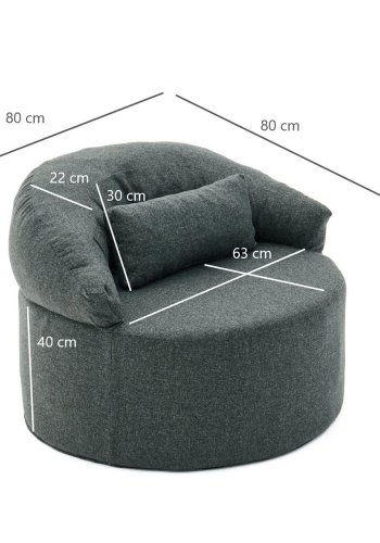 NORDVÄRK Pitta - Antracit 1-sdet sofa