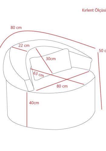 NORDVÄRK Pitta - Antracit 1-sdet sofa