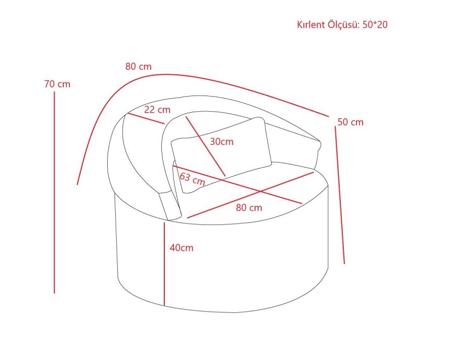 NORDVÄRK Pitta - Antracit 1-sdet sofa