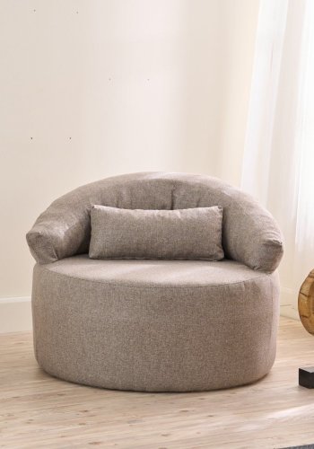 NORDVRK Pitta lnestol, m. armln og pude - brun polyester