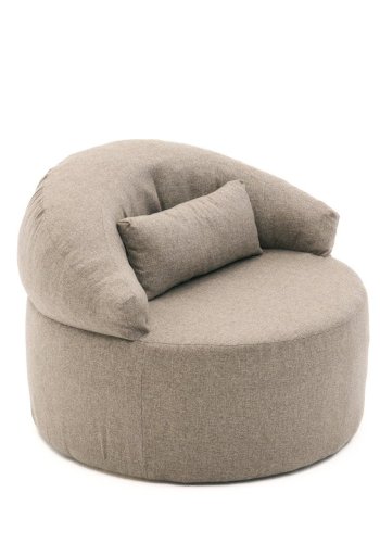 NORDVRK Pitta lnestol, m. armln og pude - brun polyester