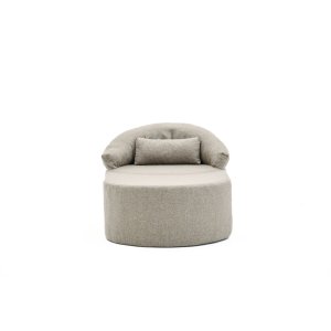 NORDVRK Pitta lnestol, m. armln og pude - brun polyester