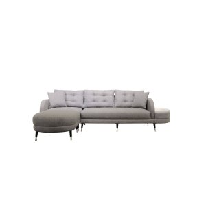 NORDVÄRK Milano hjrnesofa, m. bordplade - gr polyester