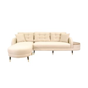 NORDVÄRK Milano hjrnesofa - creme polyester