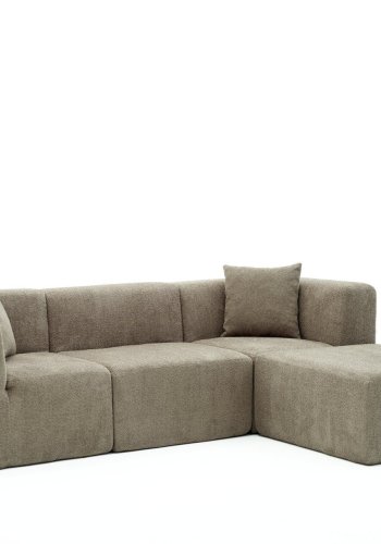 NORDVRK Raks hjrnesofa - gr chenille stof