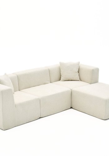 NORDVÄRK Raks - Cremefarvet hjrnesofa