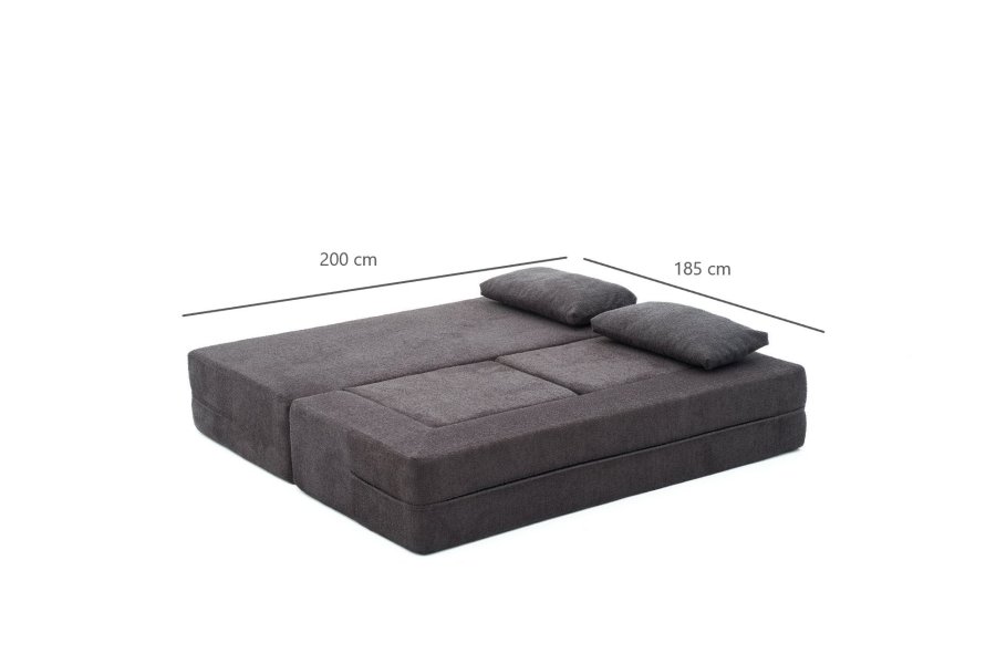 NORDVÄRK Pirgos - Antracit 2-personers sovesofa