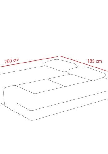 NORDVÄRK Pirgos - Antracit 2-personers sovesofa