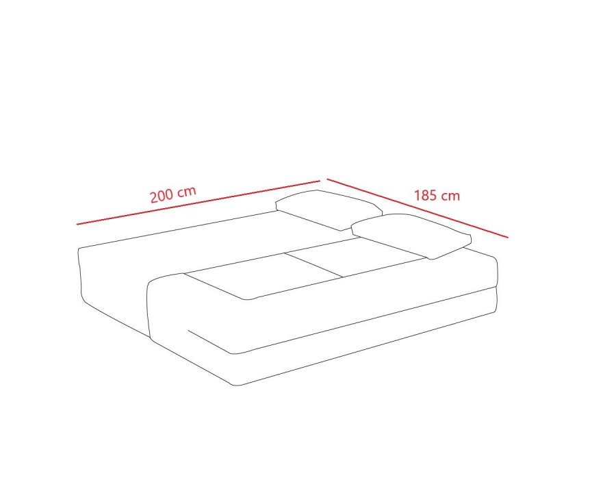 NORDVÄRK Pirgos - Orange 2-personers sovesofa