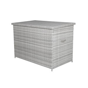 
VENTURE DESIGN amazon hyndeboks - rektangulær grå rattan og stål, vandafvisende
