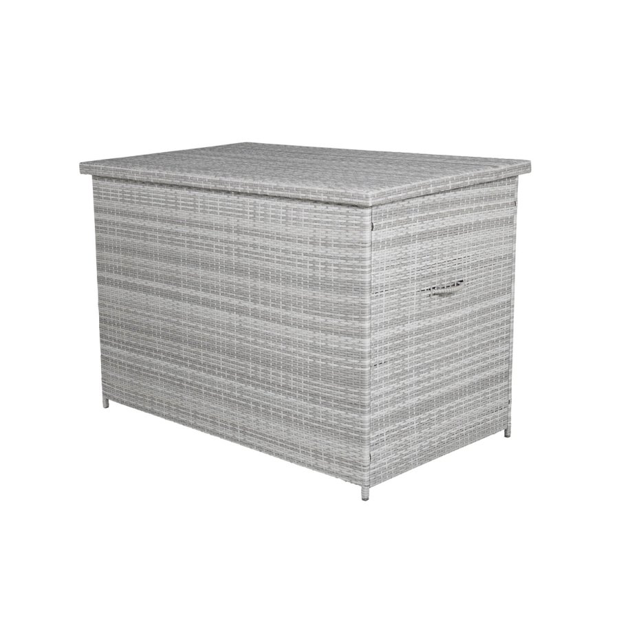 
VENTURE DESIGN amazon hyndeboks - rektangulær grå rattan og stål, vannavvisende
