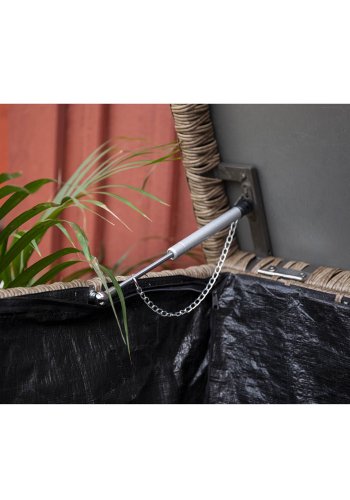 
VENTURE DESIGN Amazon udendørs hyndeboks - rektangulær, natur rattan og stål, vandafvisende
