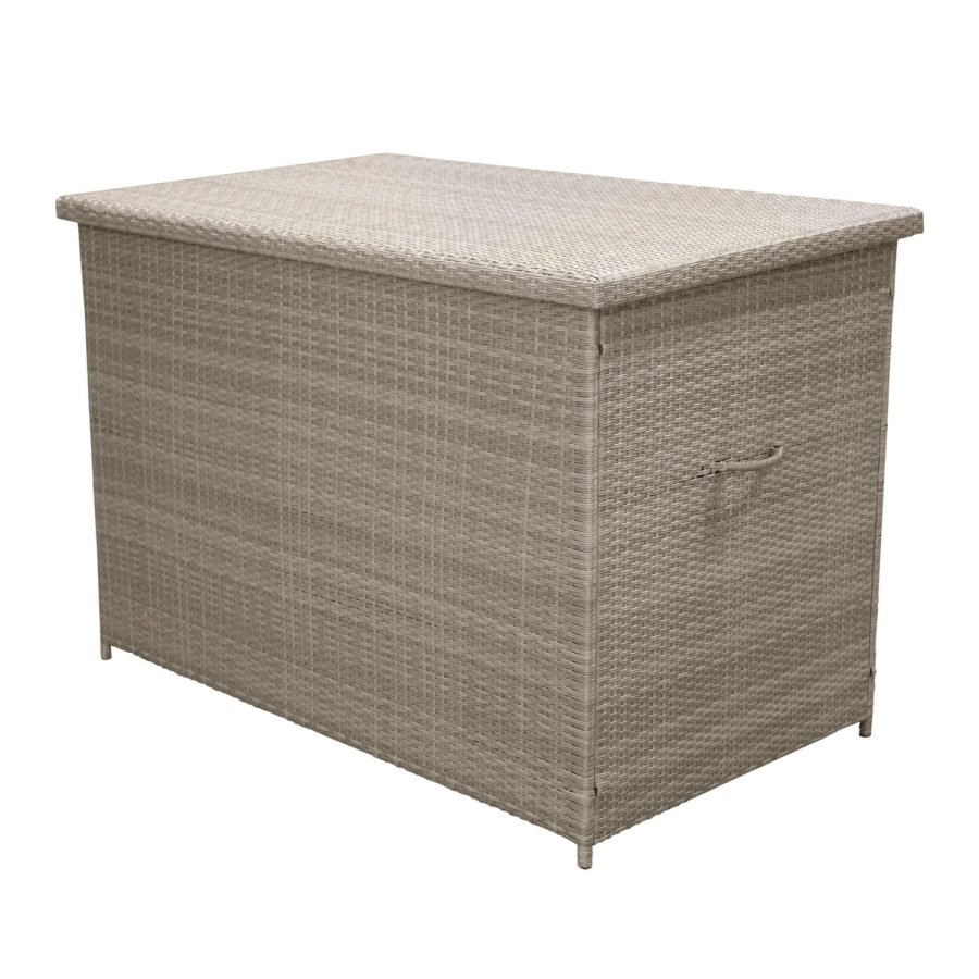 
VENTURE DESIGN Amazon udendørs hyndeboks - rektangulær, natur rattan og stål, vandafvisende
