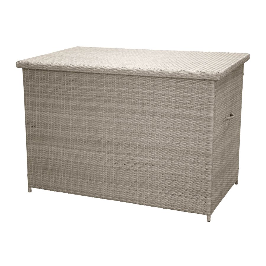 
VENTURE DESIGN Amazon udendørs hyndeboks - rektangulær, natur rattan og stål, vandafvisende
