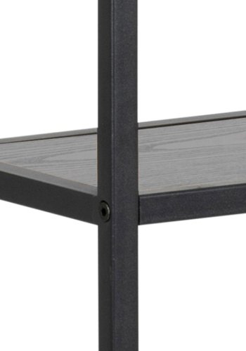 ACT NORDIC Seaford vegghylle - sort melamin ask/metall, m. 3 hyller