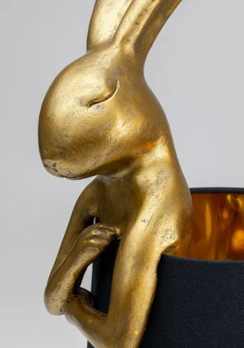 KARE DESIGN Animal Rabbit bordlampe - sort hr og guld polyresin/stl