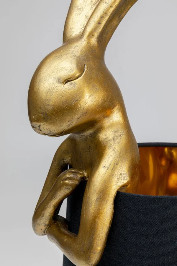 KARE DESIGN Animal Rabbit bordlampe - sort hr og guld polyresin/stl