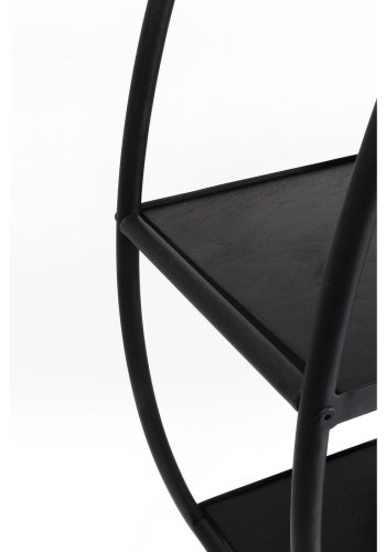 KARE DESIGN Mason Bokhylla - Svart Stl och Svart Mangotr, Rund (180 x 175 cm)