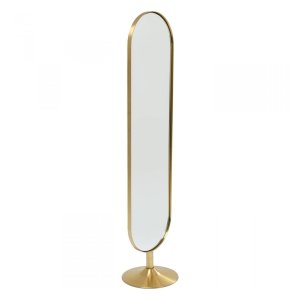 KARE DESIGN Curve gulvspejl - messingbelagt stl og spejlglas (170x40)