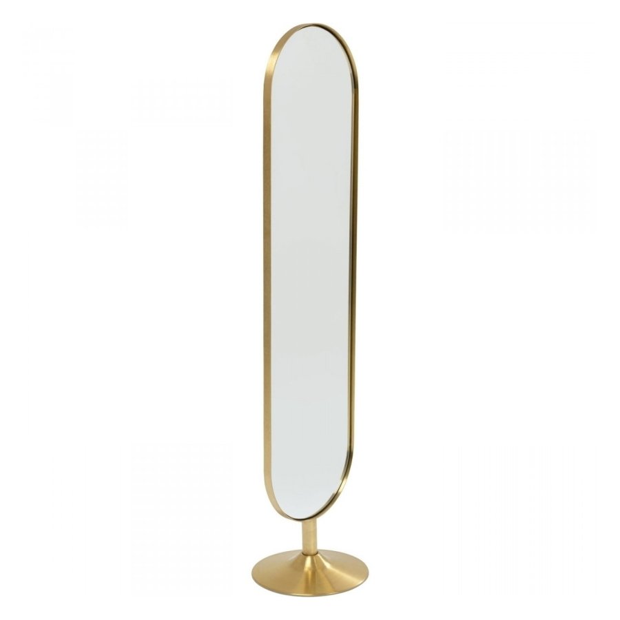 KARE DESIGN Curve Golvspegel - Mässingsbelagt Stl och Spegelglas (170 x 40 cm)