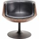 KARE DESIGN Swivel Club 54 lnestol - valnd, sort kunstlder og stlstel, m. drejefunktion