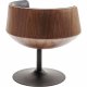 KARE DESIGN Swivel Club 54 lnestol - valnd, sort kunstlder og stlstel, m. drejefunktion
