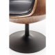 KARE DESIGN Swivel Club 54 lnestol - valnd, sort kunstlder og stlstel, m. drejefunktion