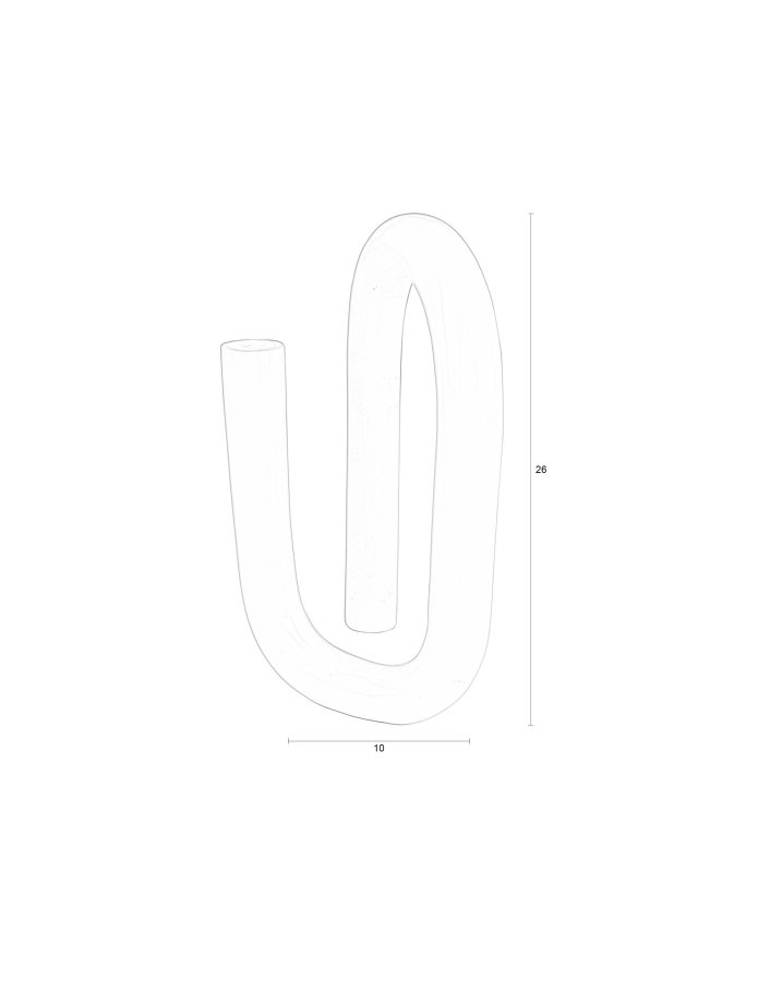 ZUIVER Tubo lysestake L - skinnende slv aluminium