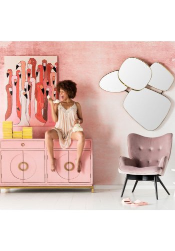 KARE DESIGN Shapes Spiegel - Spiegelglas und Stahl, asymmetrisch (130x105)