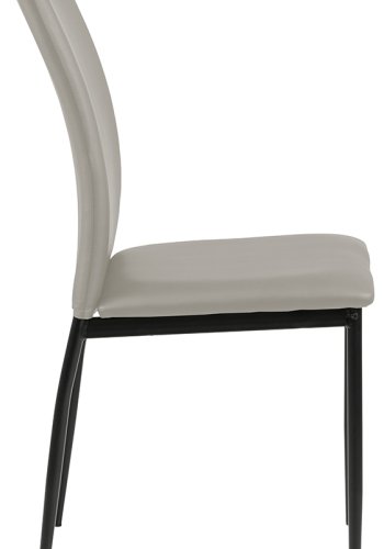 ACT NORDIC Demina spisestol - taupe/svart kunstskinn/metall 