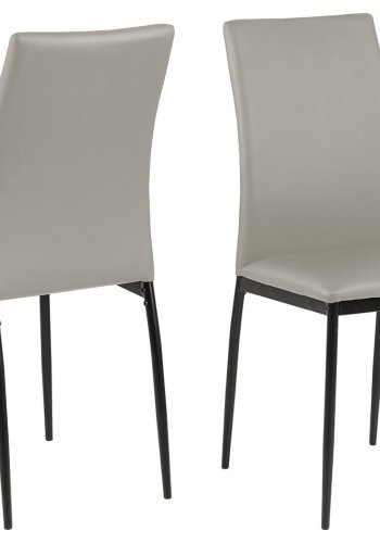 ACT NORDIC Demina spisestol - taupe/svart kunstskinn/metall 