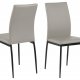 ACT NORDIC Demina spisestol - taupe/svart kunstskinn/metall 
