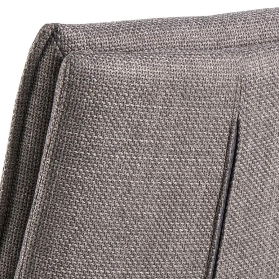 ACT NORDIC Flynn Barhocker, mit Rückenlehne, Drehfunktion, Gaskartusche, Fußstütze – graubrauner Stoff und schwarzer Stahl