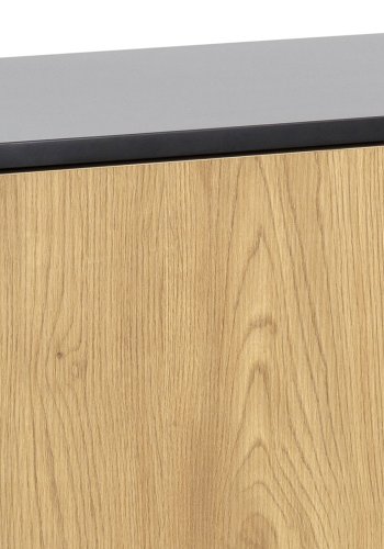 ACT NORDIC Seaford sknk - natur papir vildeg og sort MDF/metal, m. 1 lge og 3 skuffer