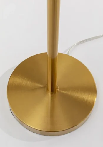 KARE DESIGN Feather Palm gulvlampe - hvit strutsefjr og messingstl