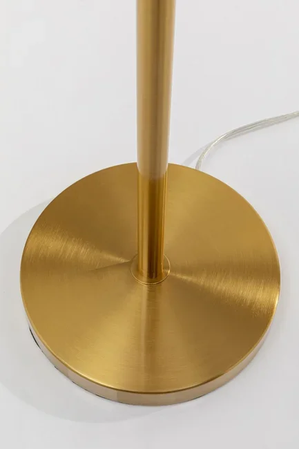 KARE DESIGN Feather Palm gulvlampe - hvit strutsefjr og messingstl