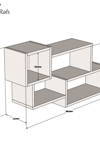 NORDVRK Afro vegghylle - hvit og antrasittgr melamin