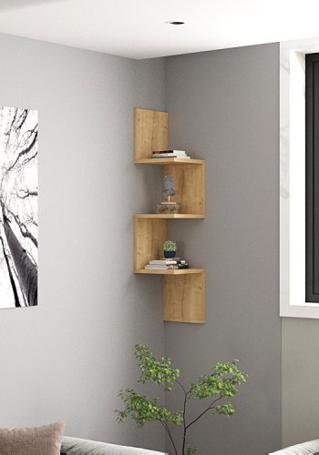 FUNZI LIVING Zikzak vegghylle - Safir melamin