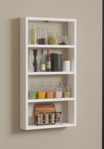 NORDVRK PR1 vegghylle, med 4 rom - hvit melamin