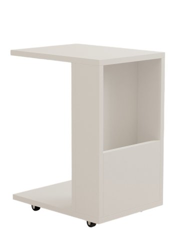 NORDVRK Star sidebord, m. magasinholder - hvit melamin (30x40)