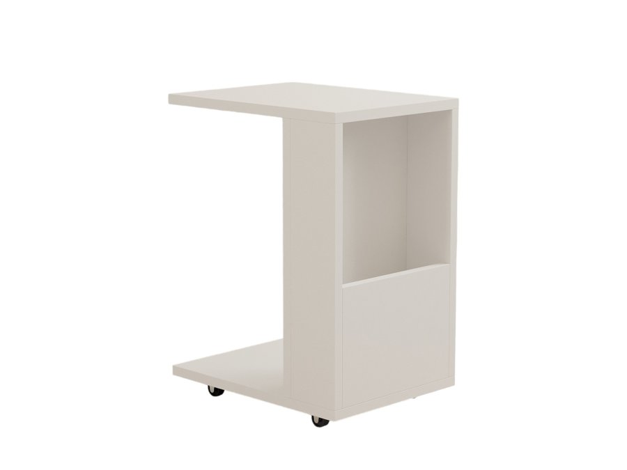 NORDVRK Star sidebord, m. magasinholder - hvit melamin (30x40)